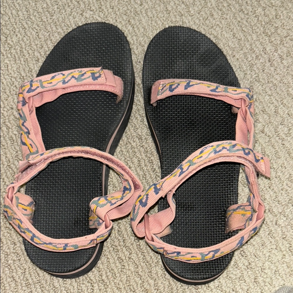 Teva Pink and Yellow Sandals